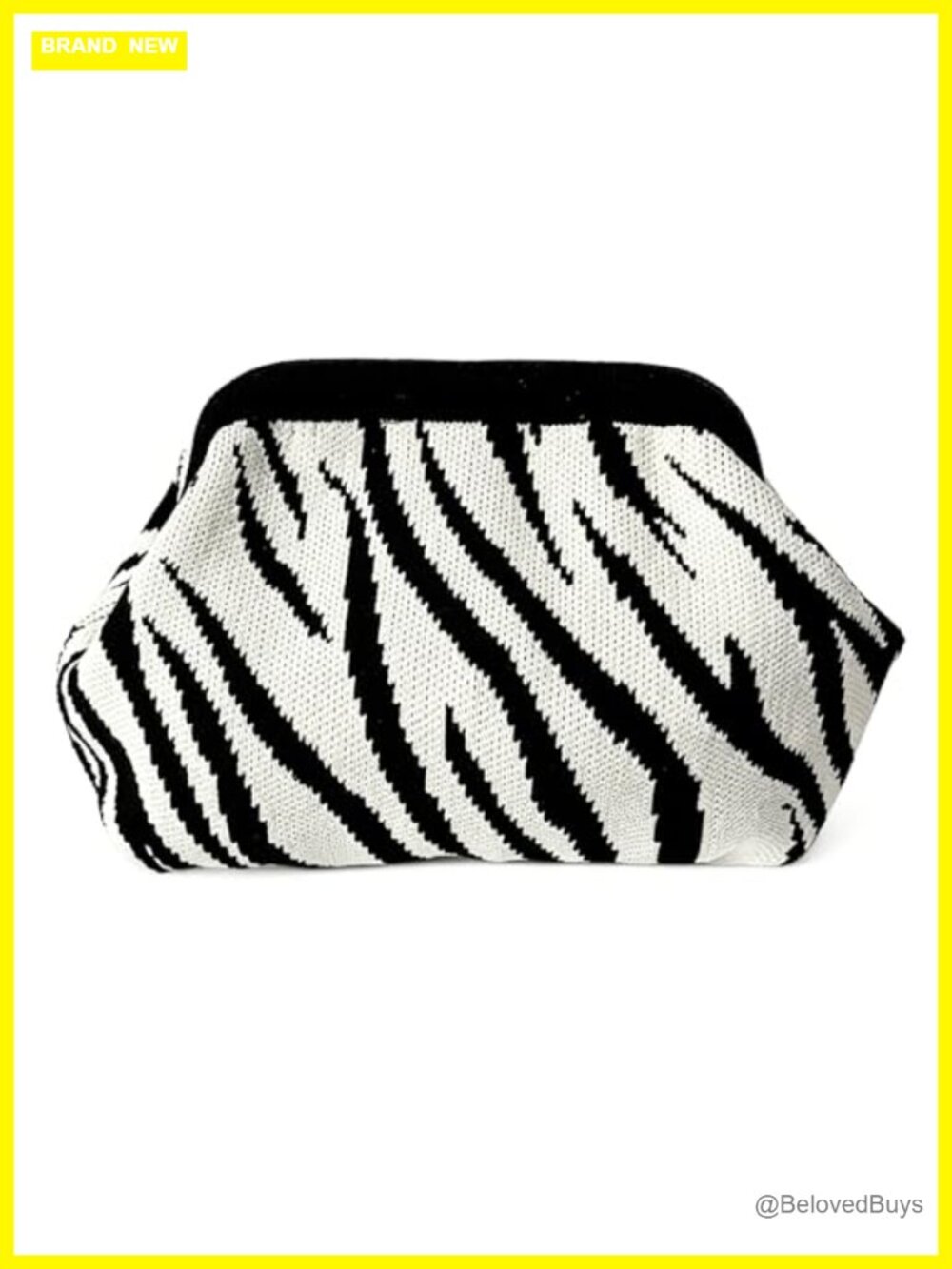 Crochet Knit Crossbody Clutch Bag with Detachable Strap Magnetic Closure